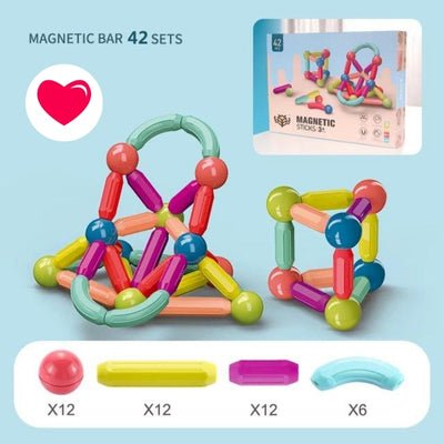 Bâtons et blocs créatifs aimantés - MagnetixPlay™ - J'aime mes enfants