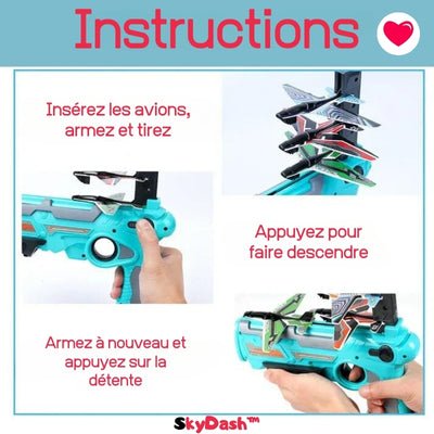 Lanceur d'avion en mousse - SkyDash™ - J'aime mes enfants