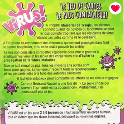 Jeu de cartes épidémique - Virus