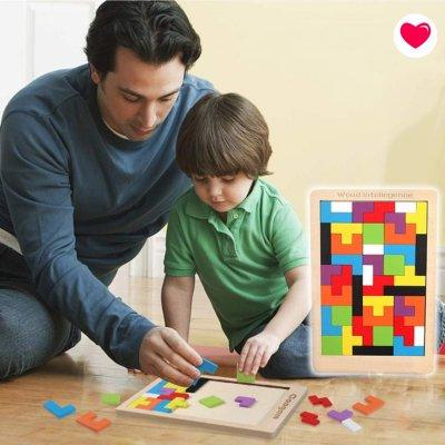 PureWoodPlay™ Puzzle d'imagination - J'aime mes enfants