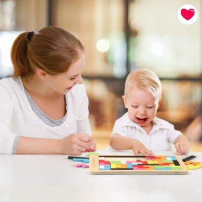 PureWoodPlay™ Puzzle d'imagination - J'aime mes enfants